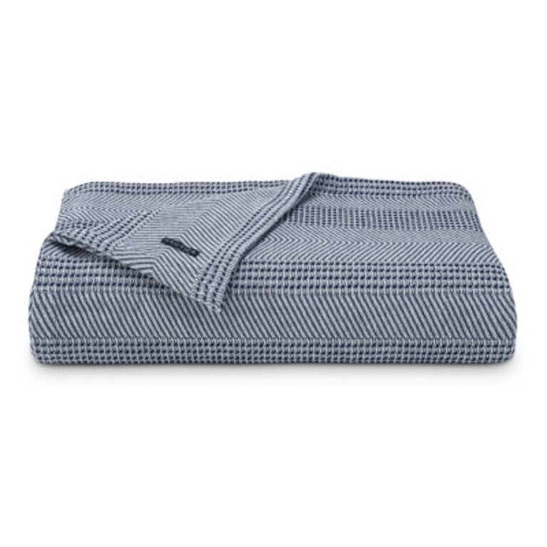 Nautica Chevron Stripe Cotton Blanket