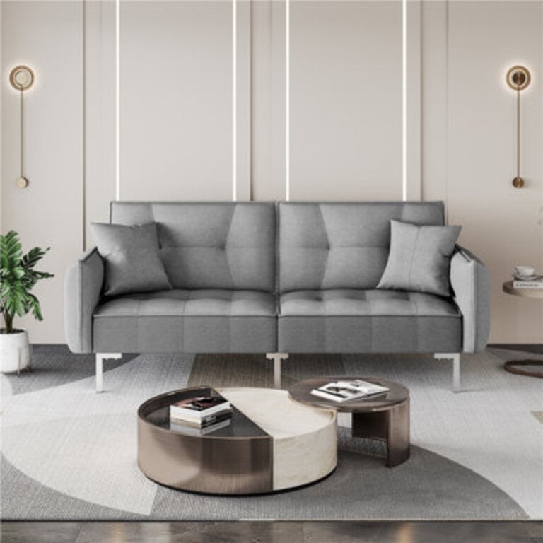 Palmgrass Full 785 Wide Linen Tufted Back Convertible Sofa