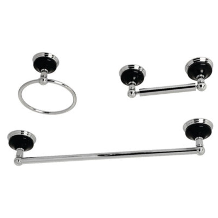 Kingston Brass Water Onyx 3-Piece Bathroom Hardware Set