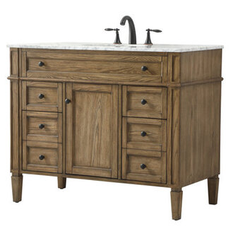 Rivers 42 Single Bathroom Vanity with Marble Top
