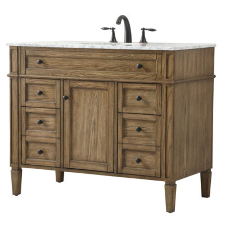 Rivers 42 Single Bathroom Vanity with Marble Top