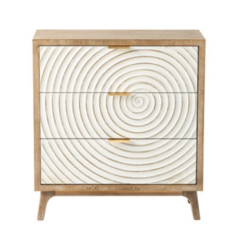 Brimar Modern Farmhouse 3 Drawers Accent Chest Rustic Nightstand with 3 Drawers