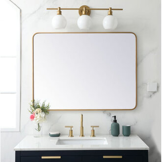 Sabine Metal Rounded Rectangle Wall Mirror