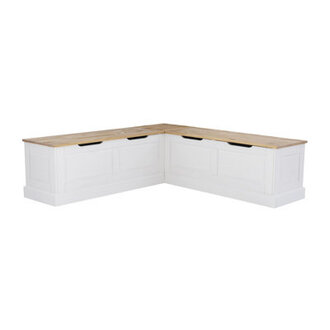 Eslick Solid Wood Corner Breakfast Nook Bench with Storage