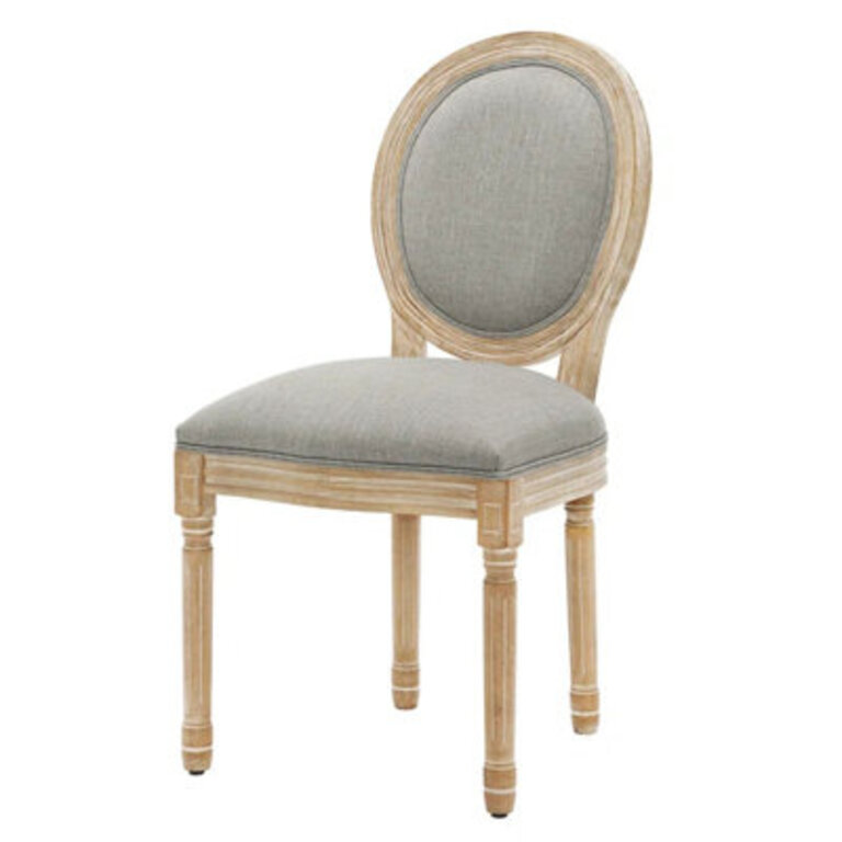Amando 20 H Mid-Century King Louis Back Solid Wood Dining Side chairs