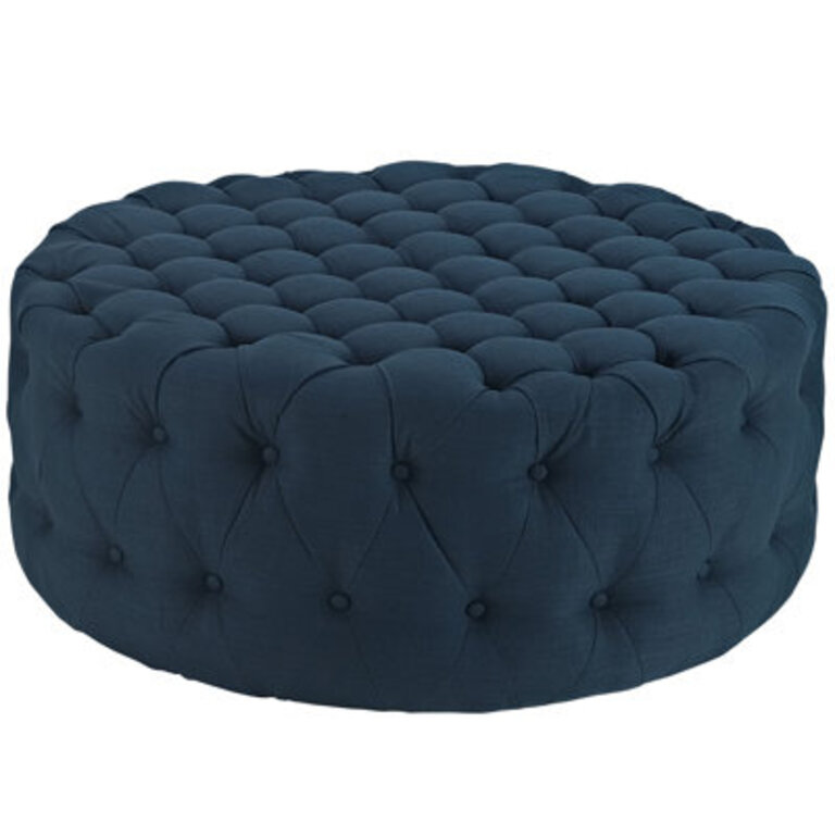 Modway Copper Grove Harrison Blue Amour Fabric Ottoman