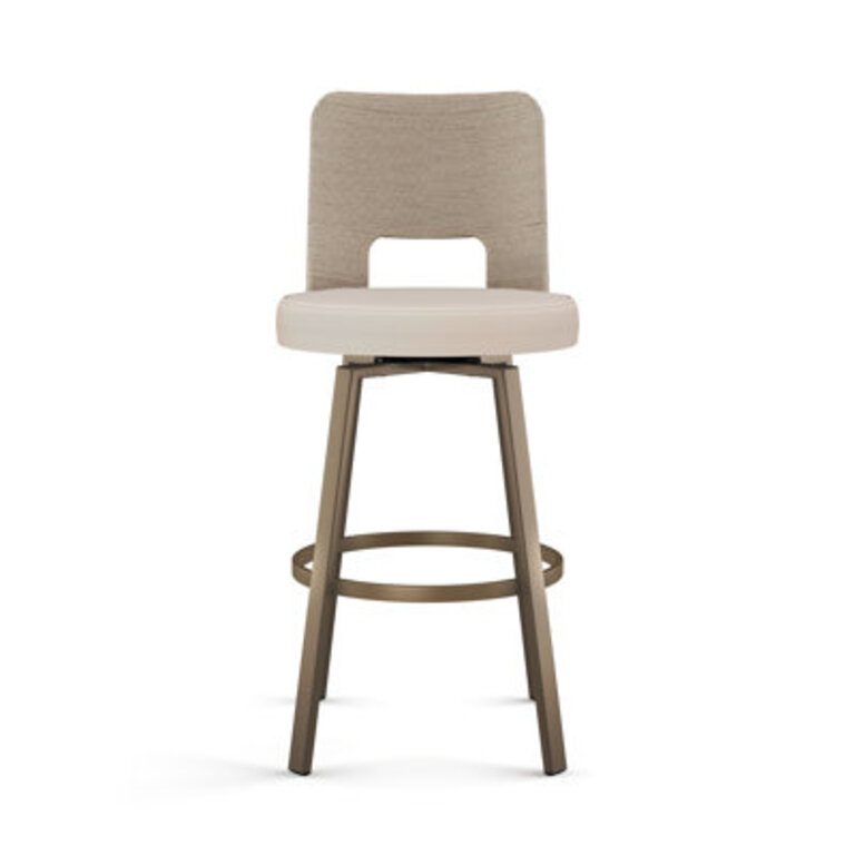 Arshavir Swivel Counter and Bar Stool with Seagrass Backrest