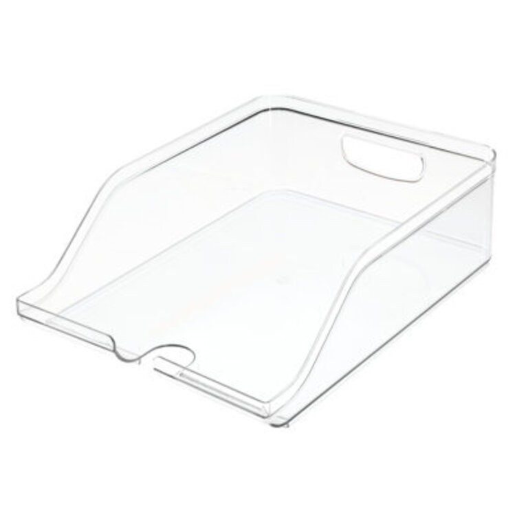 iDesign Crisp Plastic Refrigerator and Pantry Soda Bin Clear