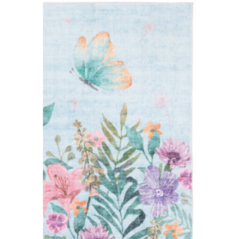 Anirvin Floral Polyester Water Resistant Non-Skid Kitchen Mat