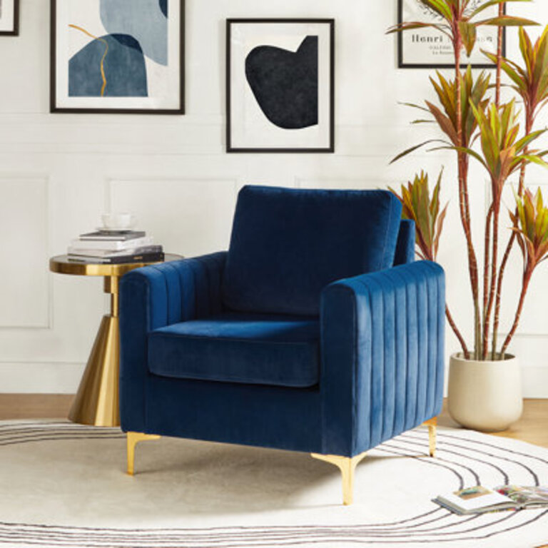 Cedarpoint Upholstered Velvet Tufted Club Chair