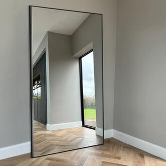 Vertell Oversize Rectangle Full Length Metal Mirror for GYM Bedroom with Stand