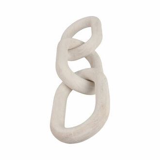 Decorative Object Paulownia Wood Sculptural Interlocking Chain Link Design Modern Accent Piece with Abstract Organic Form Stylish Home Decor Element for Contemporary Artistic Display