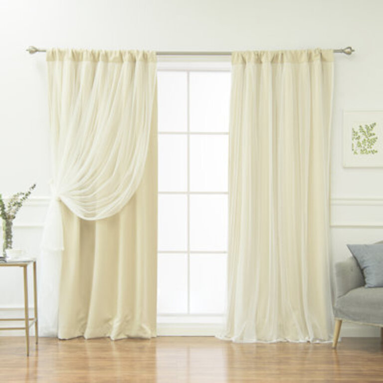 Harborcreek Solid Color Blackout Thermal Rod Pocket Curtain Panels