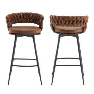 Set of 2 Kymberlynn Upholstered Counter Stools