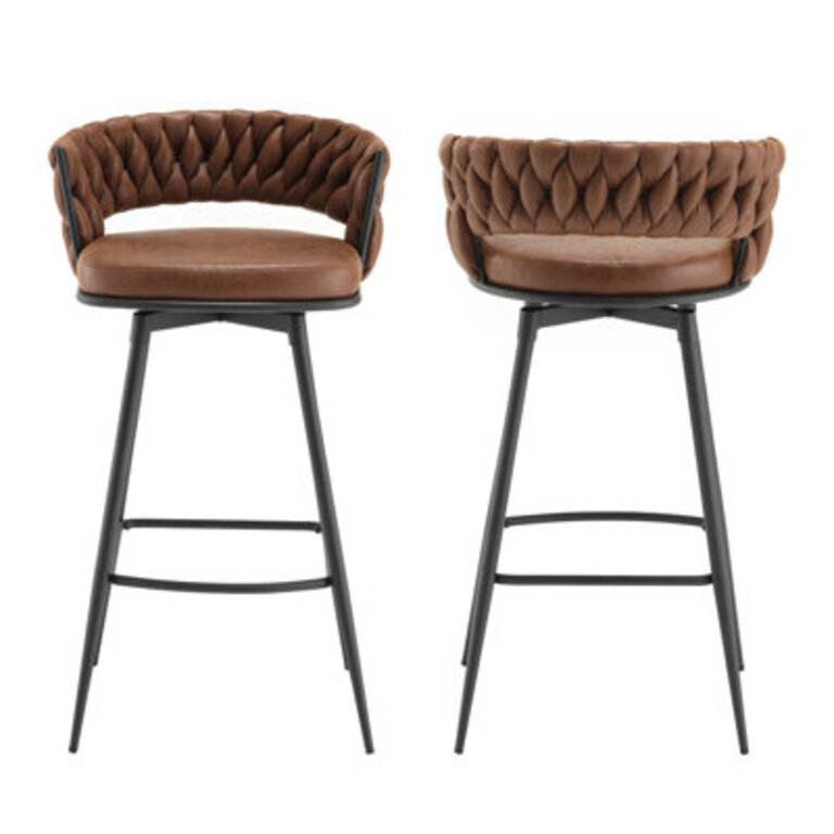 Set of 2 Kymberlynn Upholstered Counter Stools