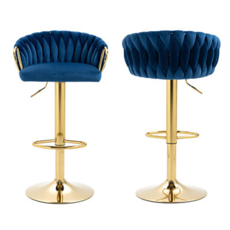 Christal Swivel Adjustable Height Bar Stool