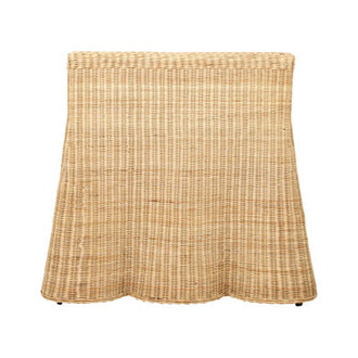 Cabo 36 Scalloped Rattan Console Table