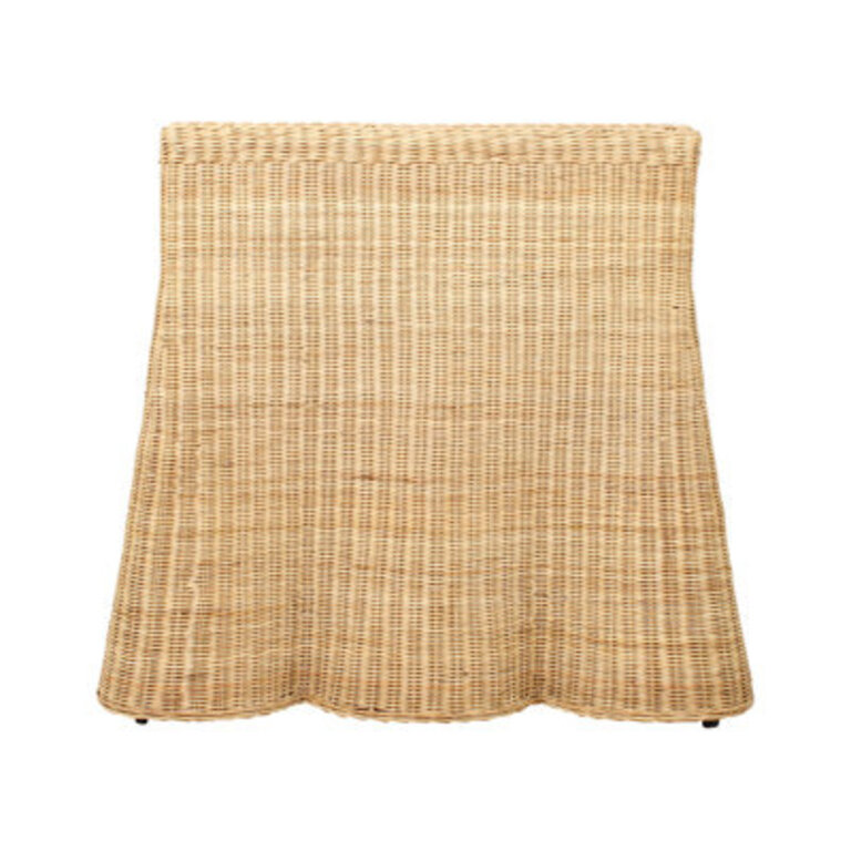 Cabo 36 Scalloped Rattan Console Table
