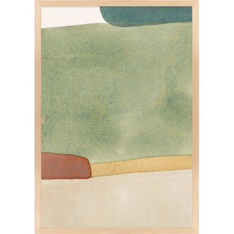 Divided  Distant Green  by Julia Balfour Painting Print