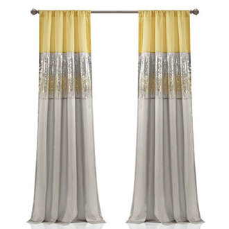Night Sky Semi Sheer Single Curtain Panel