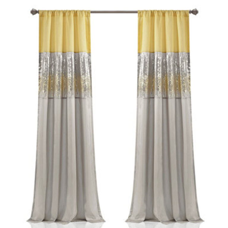 Night Sky Semi Sheer Single Curtain Panel