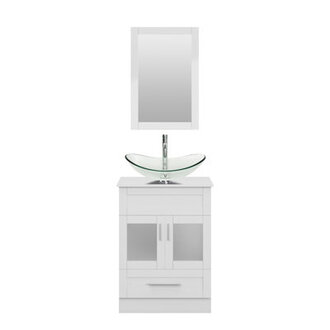 Romford 24 Single Bathroom Vanity with Manufactured Wood Top