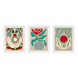 Magical Flowers Set Of 3  by Andrea Stokes 3 - Pieces