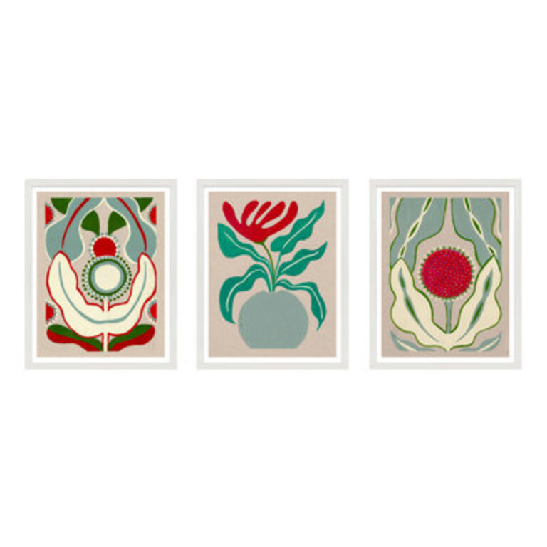 Magical Flowers Set Of 3  by Andrea Stokes 3 - Pieces