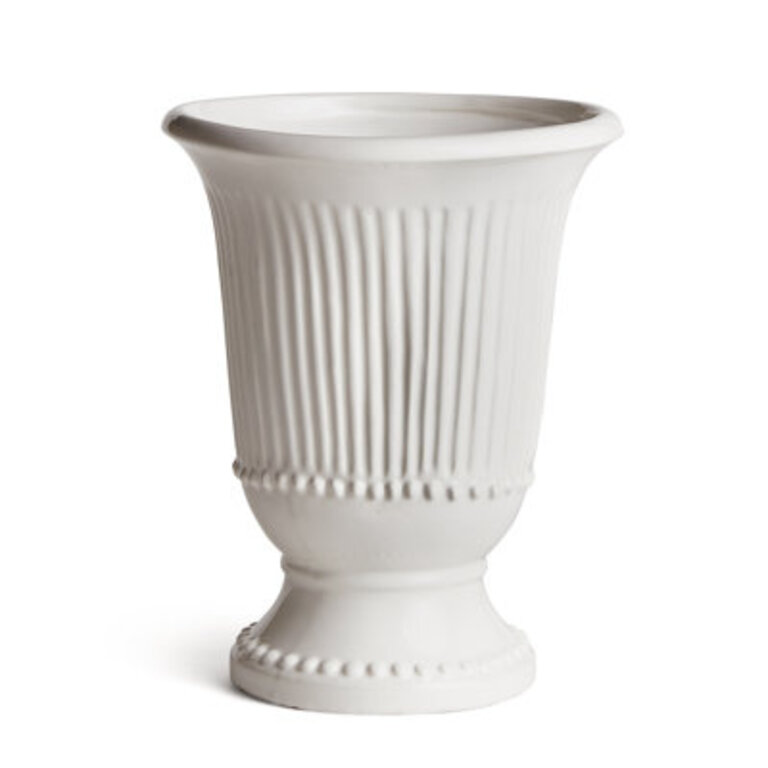 Toddy Classic Italian White Ceramic Beaded Vase
