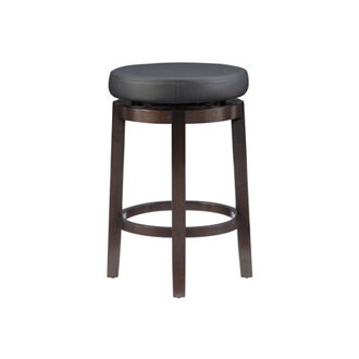 Baylis Swivel Upholstered Stool with Solid Wood Frame