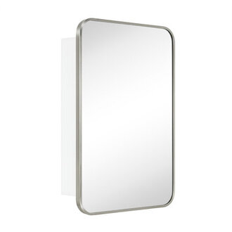 Garnes Recessed or Surface Mount Framed Medicine Cabinet with Adjustable Shelves