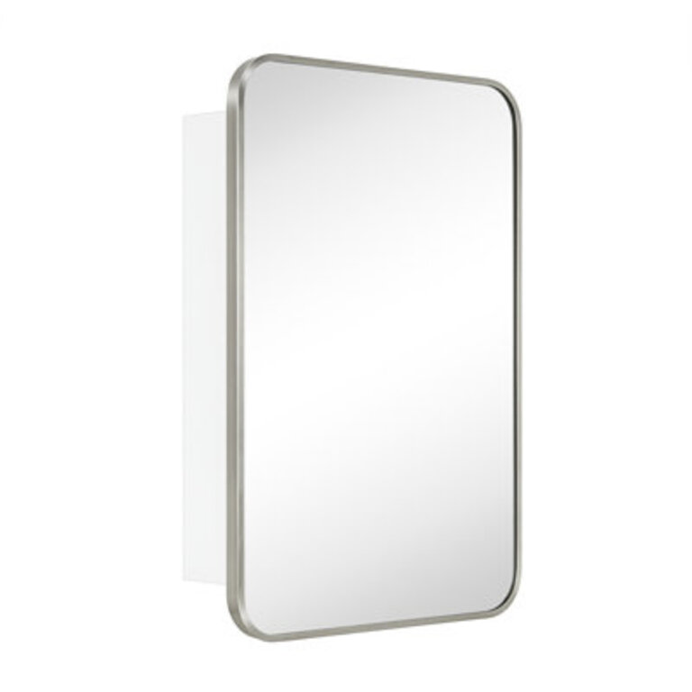 Garnes Recessed or Surface Mount Framed Medicine Cabinet with Adjustable Shelves