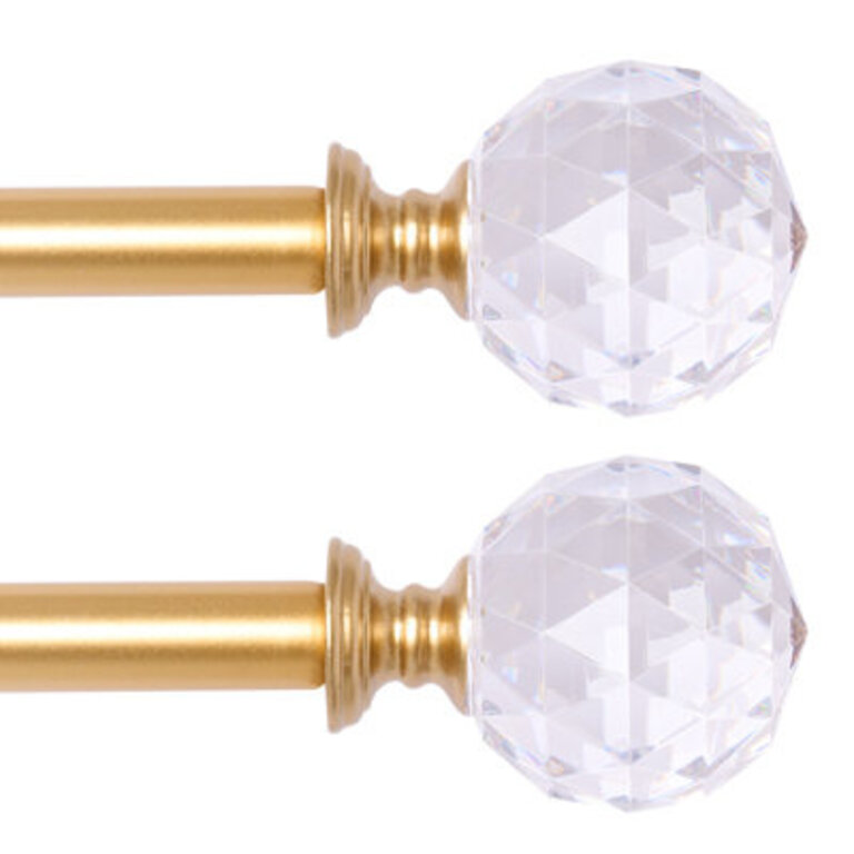 Marun Adjustable Overall Width x 075 Diameter Single Curtain Rod