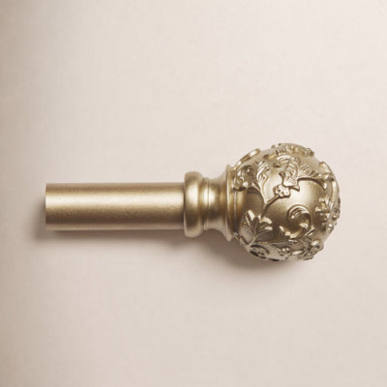 Jewett Exclusive Home Vine 1 Curtain Rod and Coordinating Finial Set Adjustable
