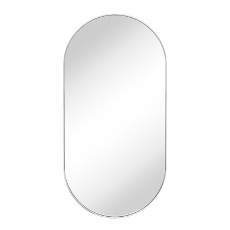 Cristos Oval Stainless Steel Wall Mirror