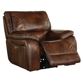 Ajhar 41 Wide Leather Match Power Zero Clearance Standard Recliner