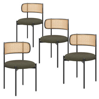 Canice Boucle Upholstered Metal Leg Side Chair