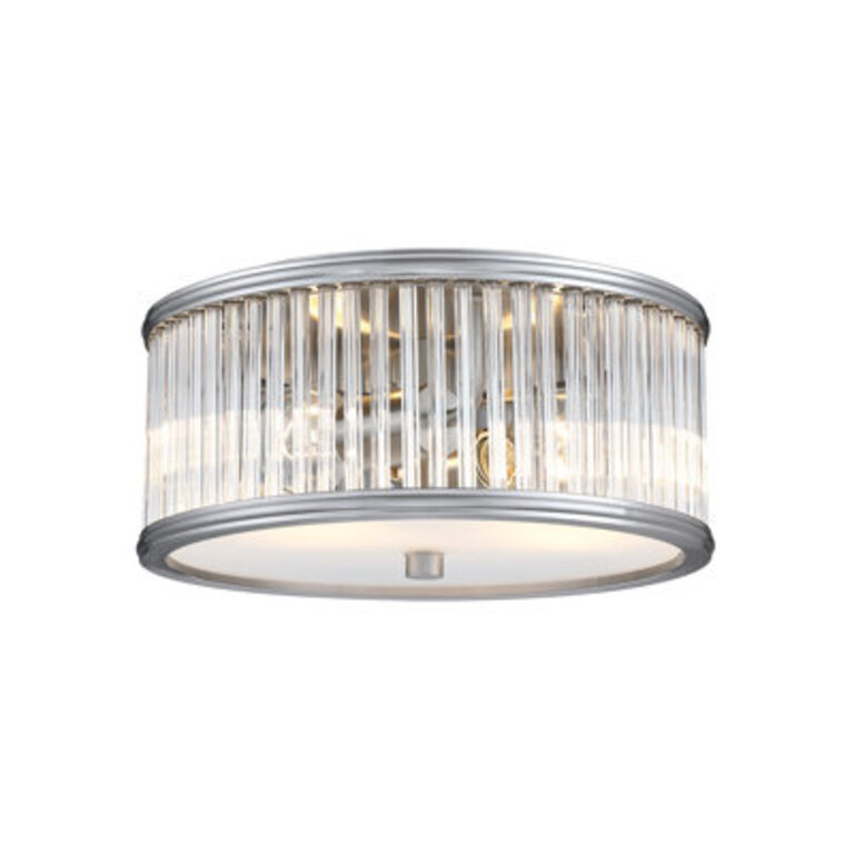 12 2-Light Dimmable Crystal Flush Mount Lighting