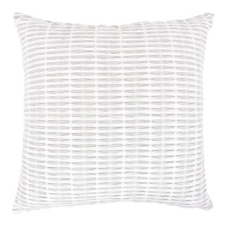 Pleated Please Throw Pillow With Feather Filled Insert 20 x 20