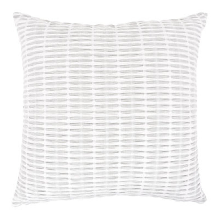 Pleated Please Throw Pillow With Feather Filled Insert 20 x 20