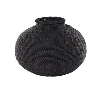 Lulubelle Metal Handmade Wrapped Pot Decorative Black Vase