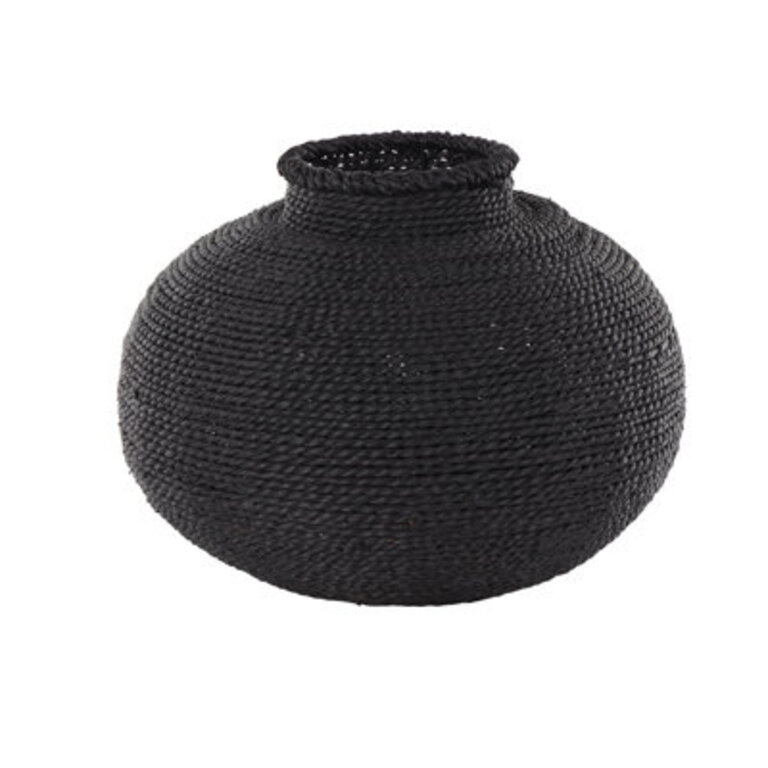 Lulubelle Metal Handmade Wrapped Pot Decorative Black Vase