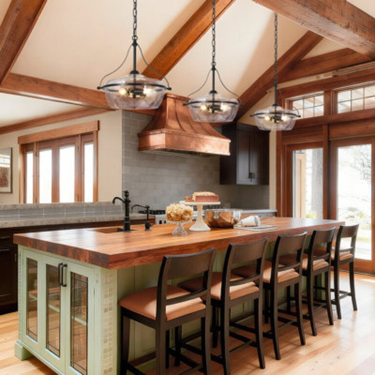 Marrina 3-Light Medium 14 Dome Kitchen Island Pendant Light
