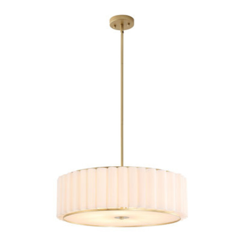 24 5-Light Pleated Drum Chandelier