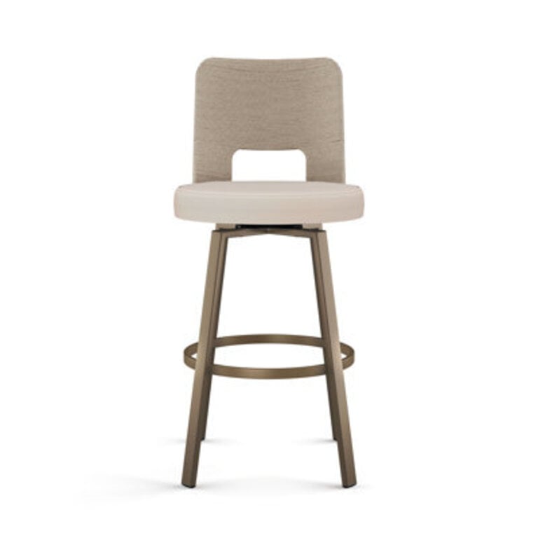 Arshavir Swivel Counter and Bar Stool with Seagrass Backrest
