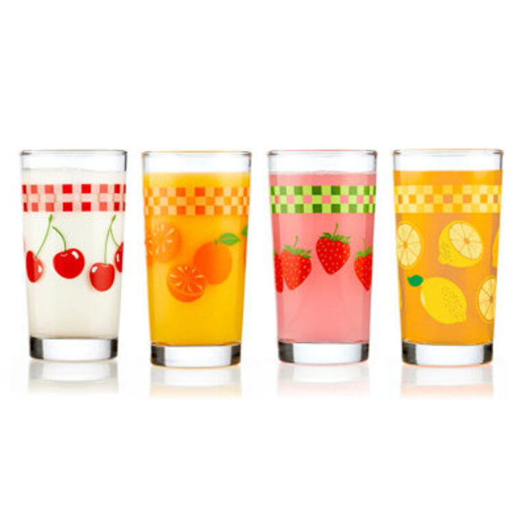Libbey Vintage Juice 4 Piece Assorted Glassware Set