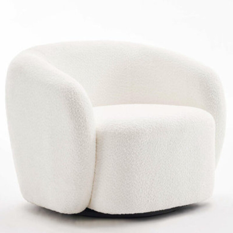 Munehito Upholstered Swivel Barrel Chair
