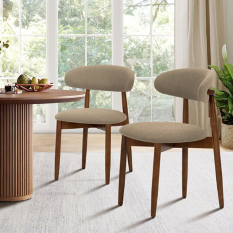 Maylon Upholstered Solid Wood Frame Side Chairs