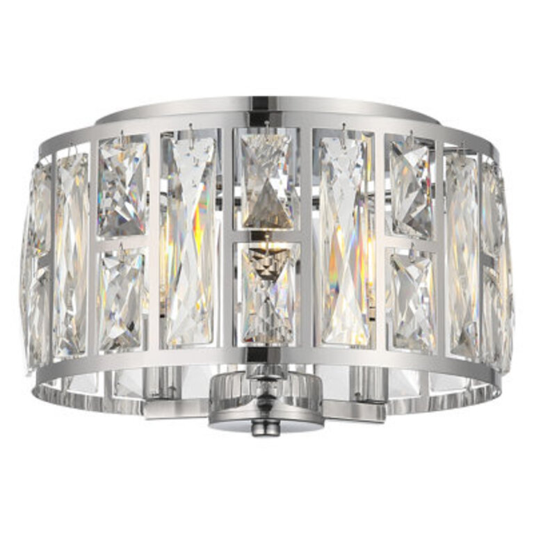 Leanni 3-Light 12 Crystal Flush Mount Ceiling Light