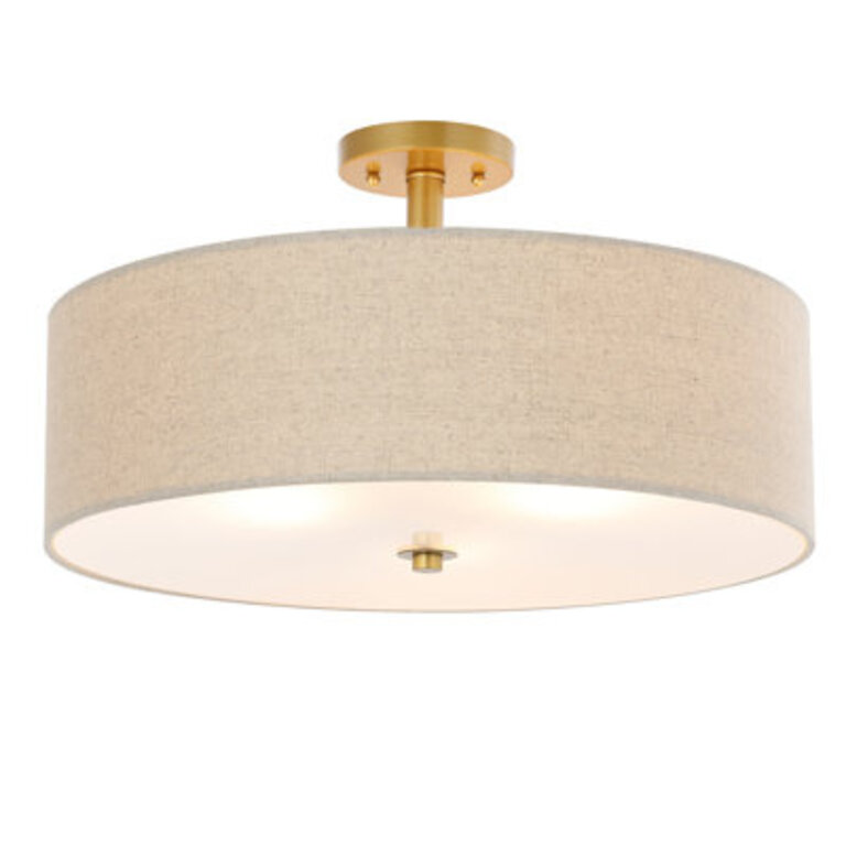 Romines Cotton Semi Flush Mount